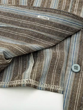 Vintage Stripe Cropped Shirt with Tie