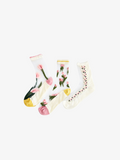 Floral Print Crew Socks