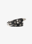 Floral Buckle Leather Belt