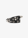 Floral Buckle Leather Belt