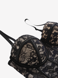 Corset en dentelle à fleurs