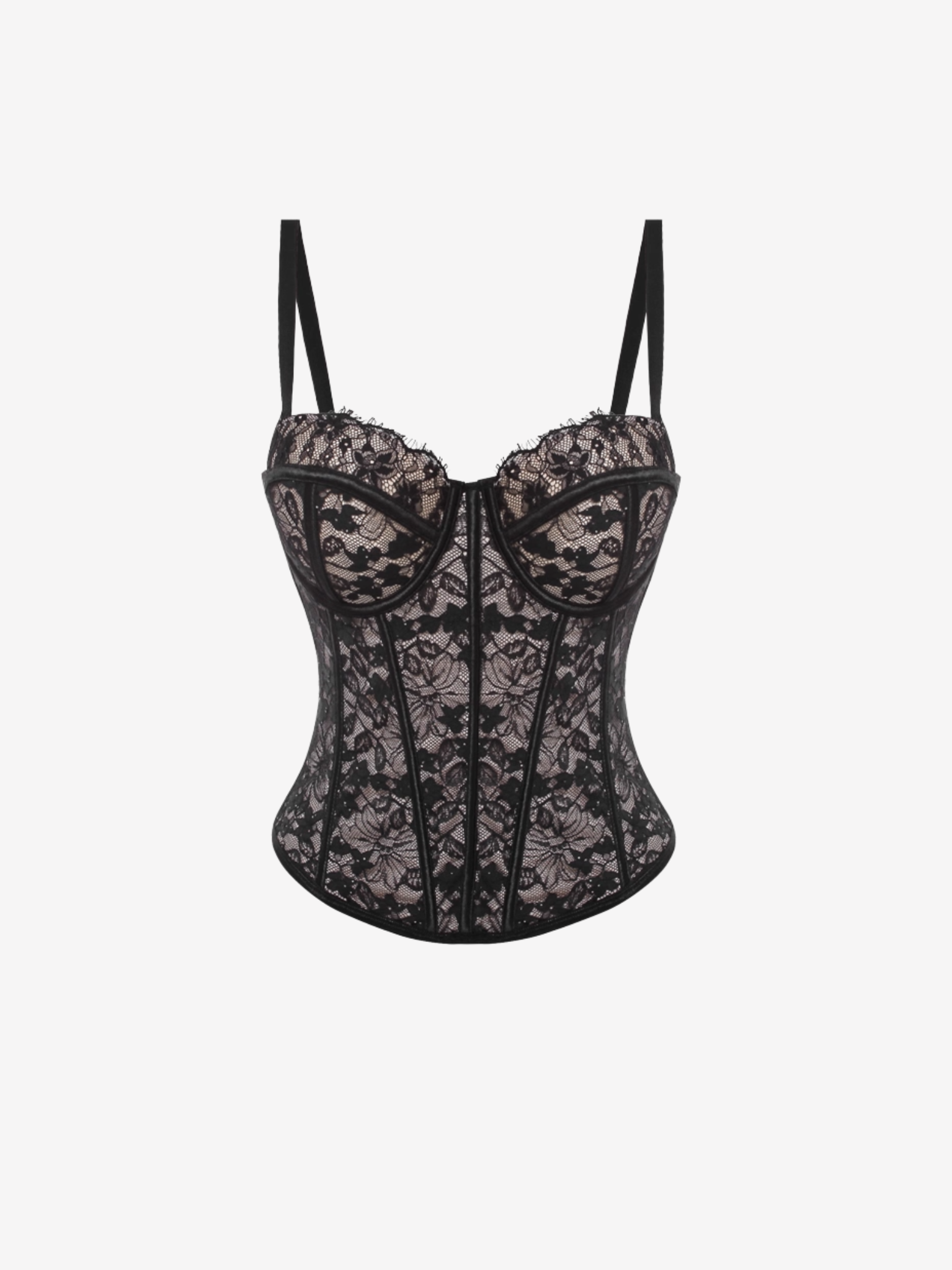 Corset en dentelle à fleurs