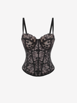 Corset en dentelle à fleurs
