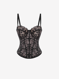 Corset en dentelle à fleurs