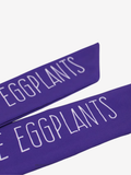 Bandeau violet « J’aime les aubergines »