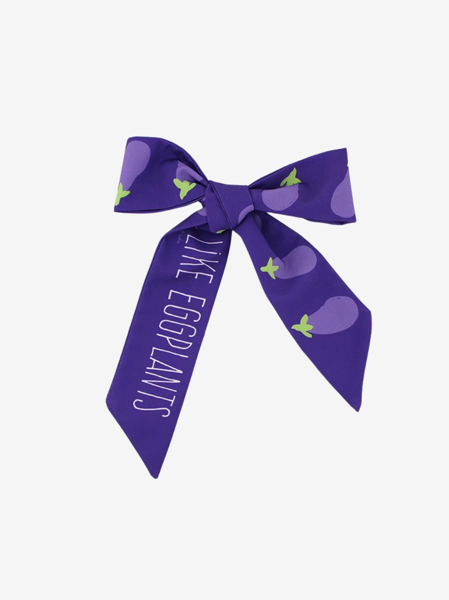 Bandeau violet « J’aime les aubergines »