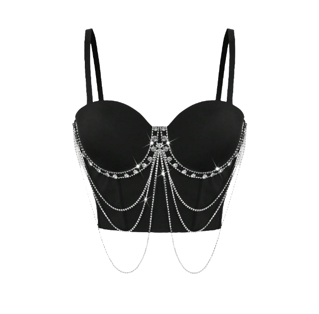 Rhinestone Chain Corset