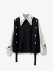Knit Vest and Shirt Set