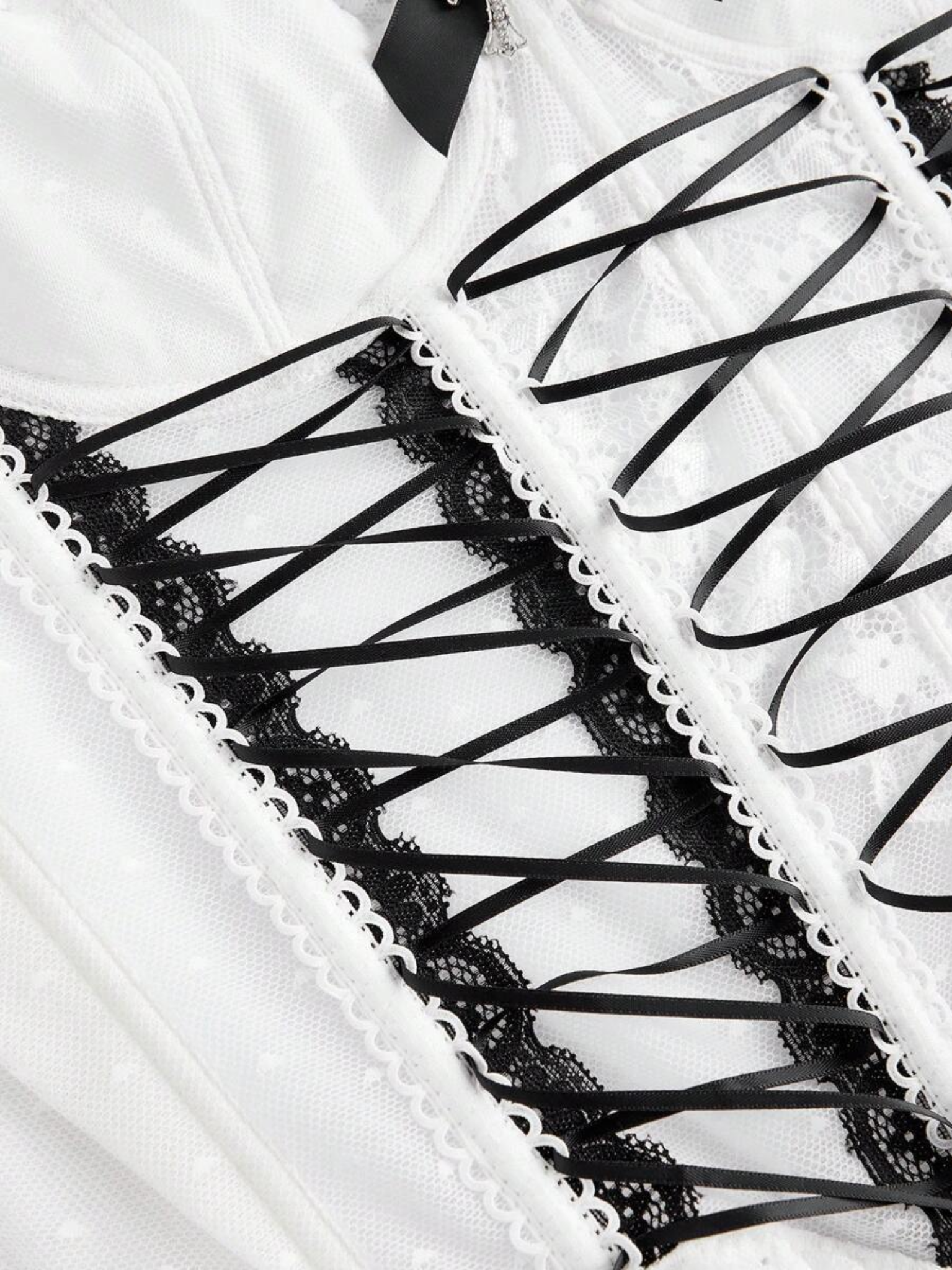 Haut corset à lacets