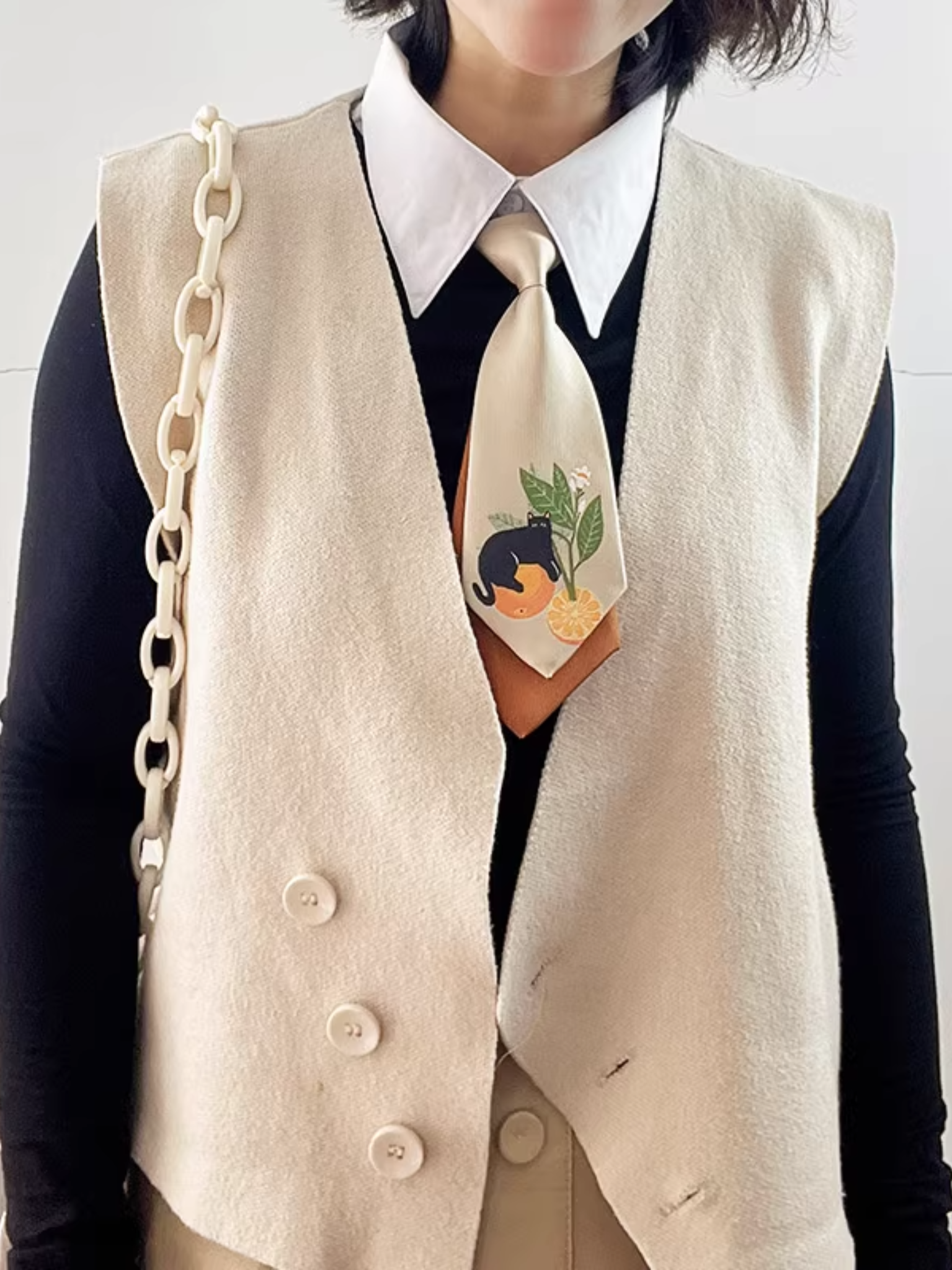 Orange cat Tie