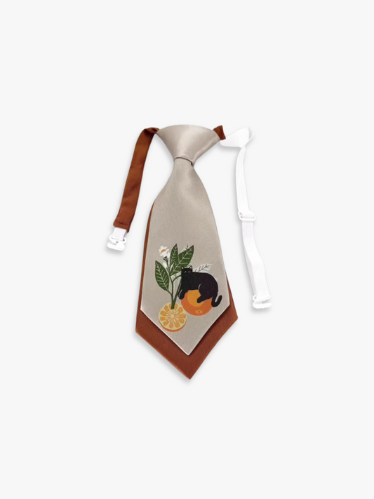 Orange cat Tie