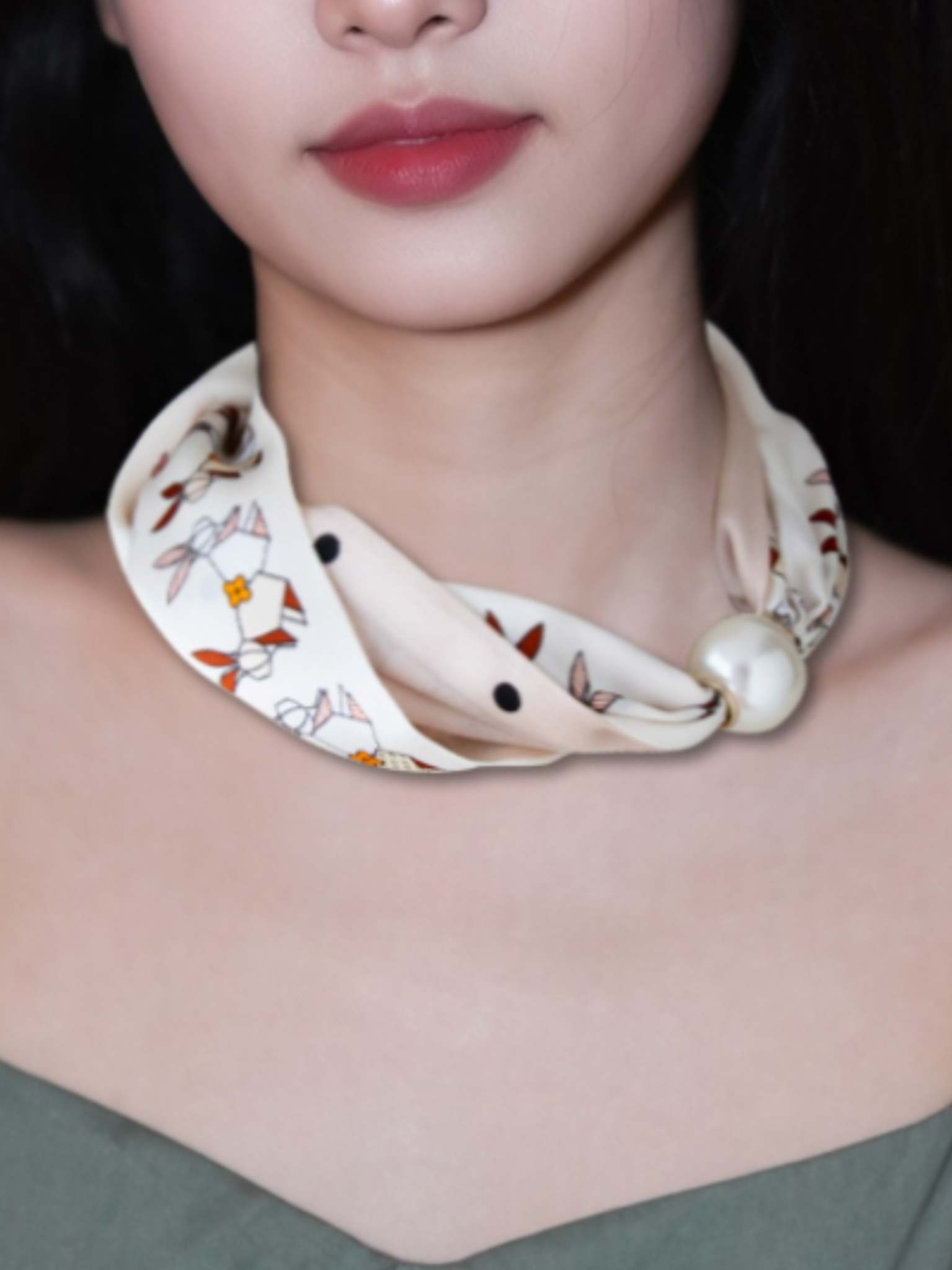 Pearl Elegant Silk Scarf