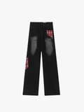 Plaid Patchwork Jeans