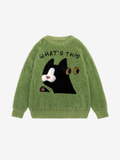Plush Knit Cat Sweater