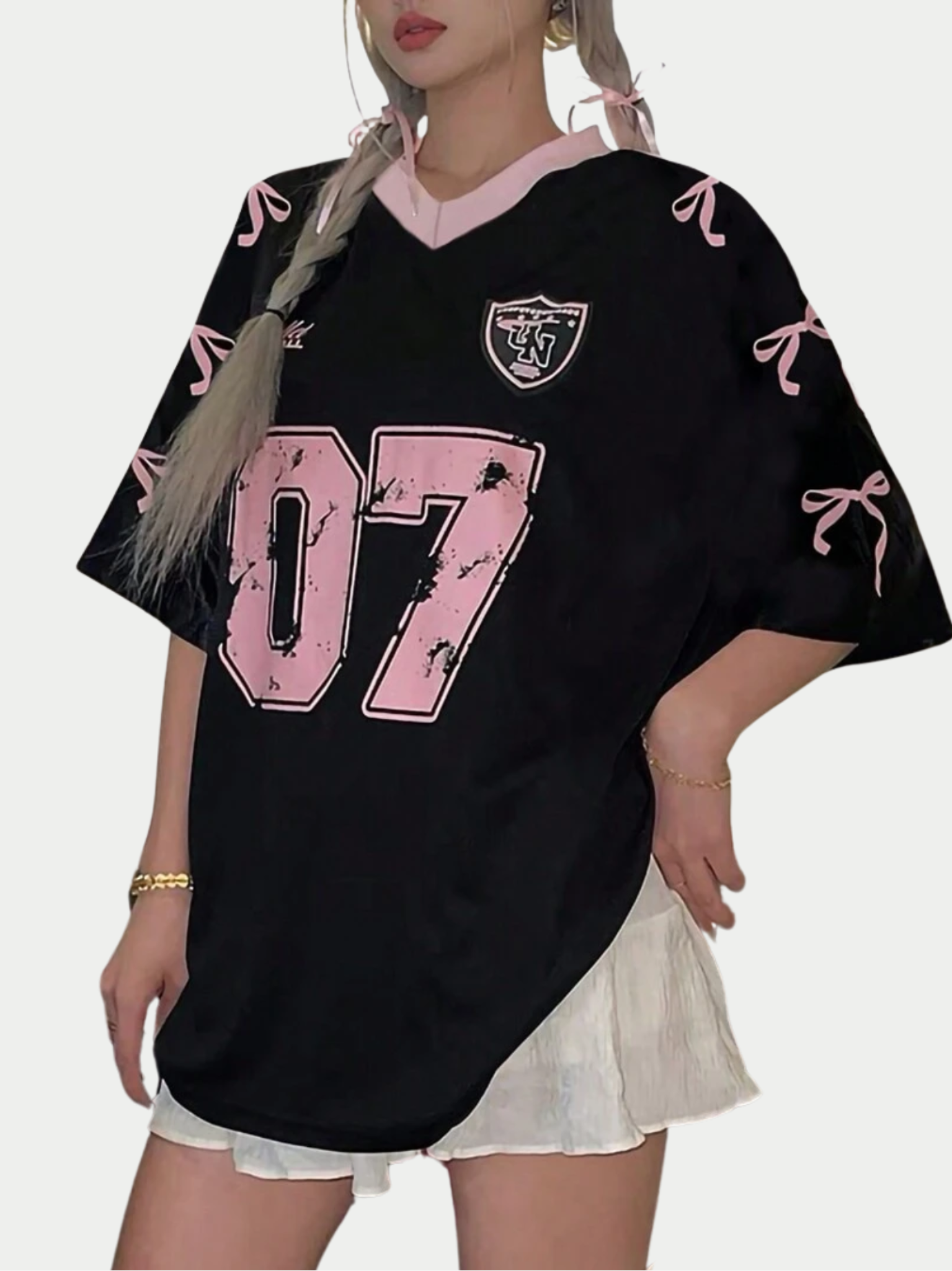 T-shirt avec nœud décoratif