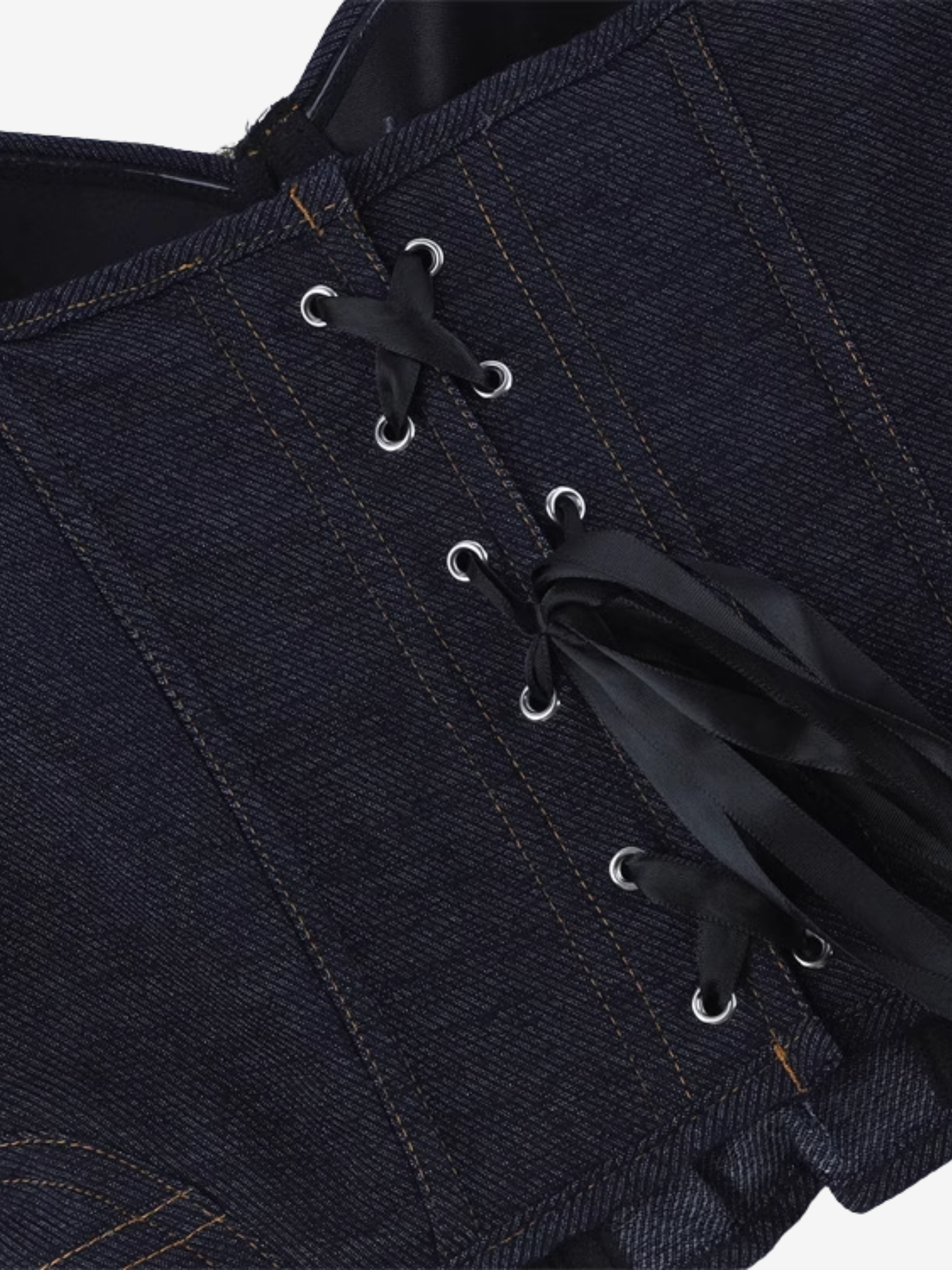 Corset en jean rétro