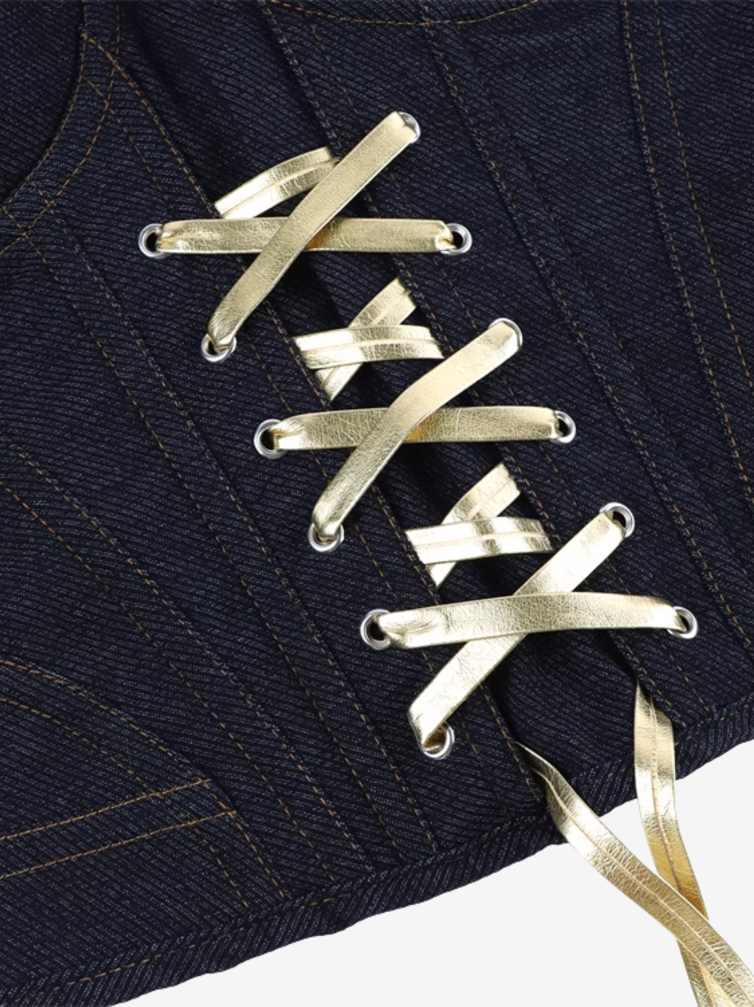 Corset en jean rétro