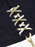 Corset en jean rétro