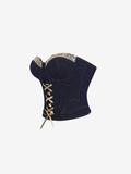 Corset en jean rétro