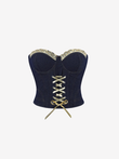 Corset en jean rétro