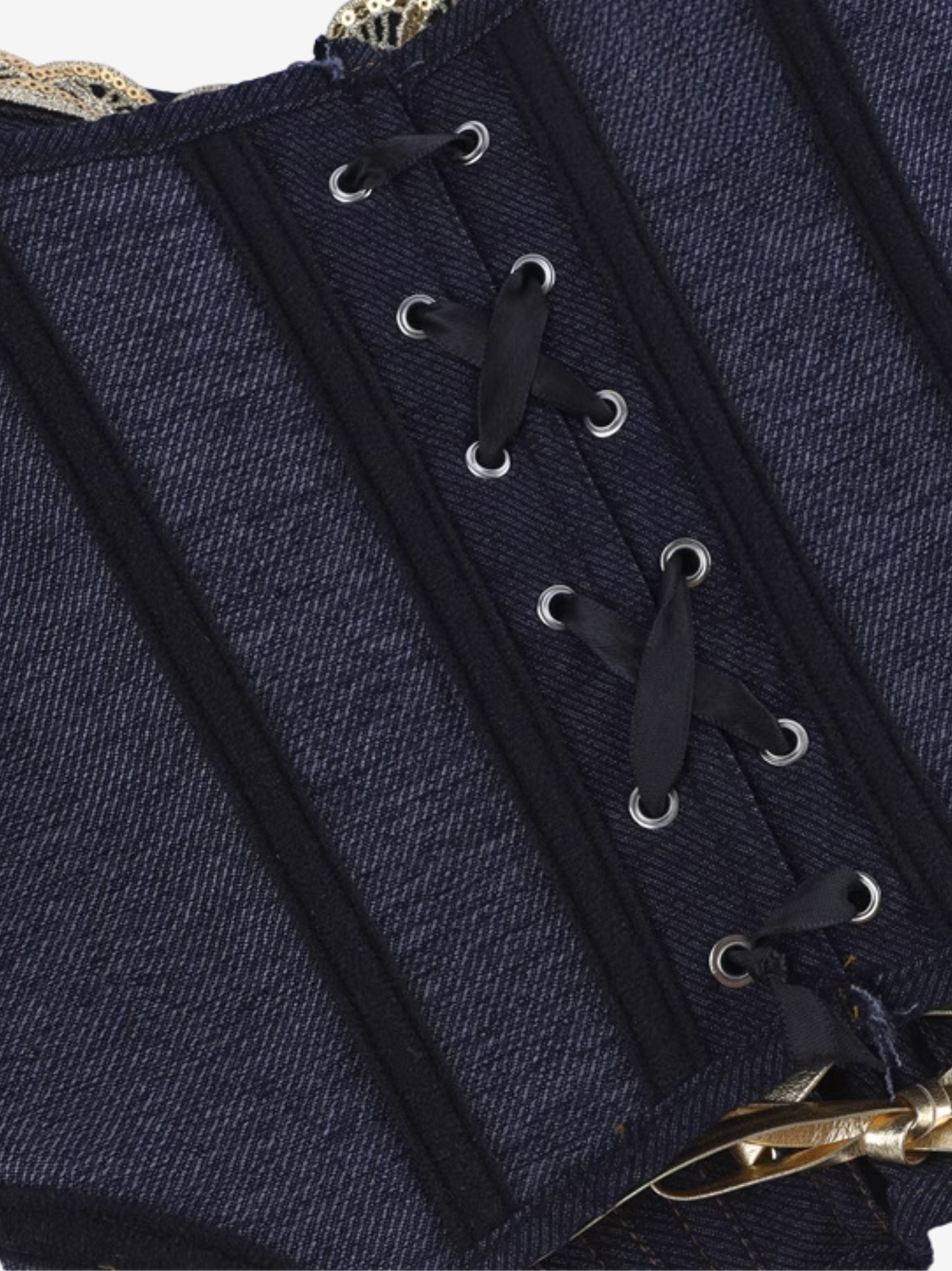 Corset en jean rétro