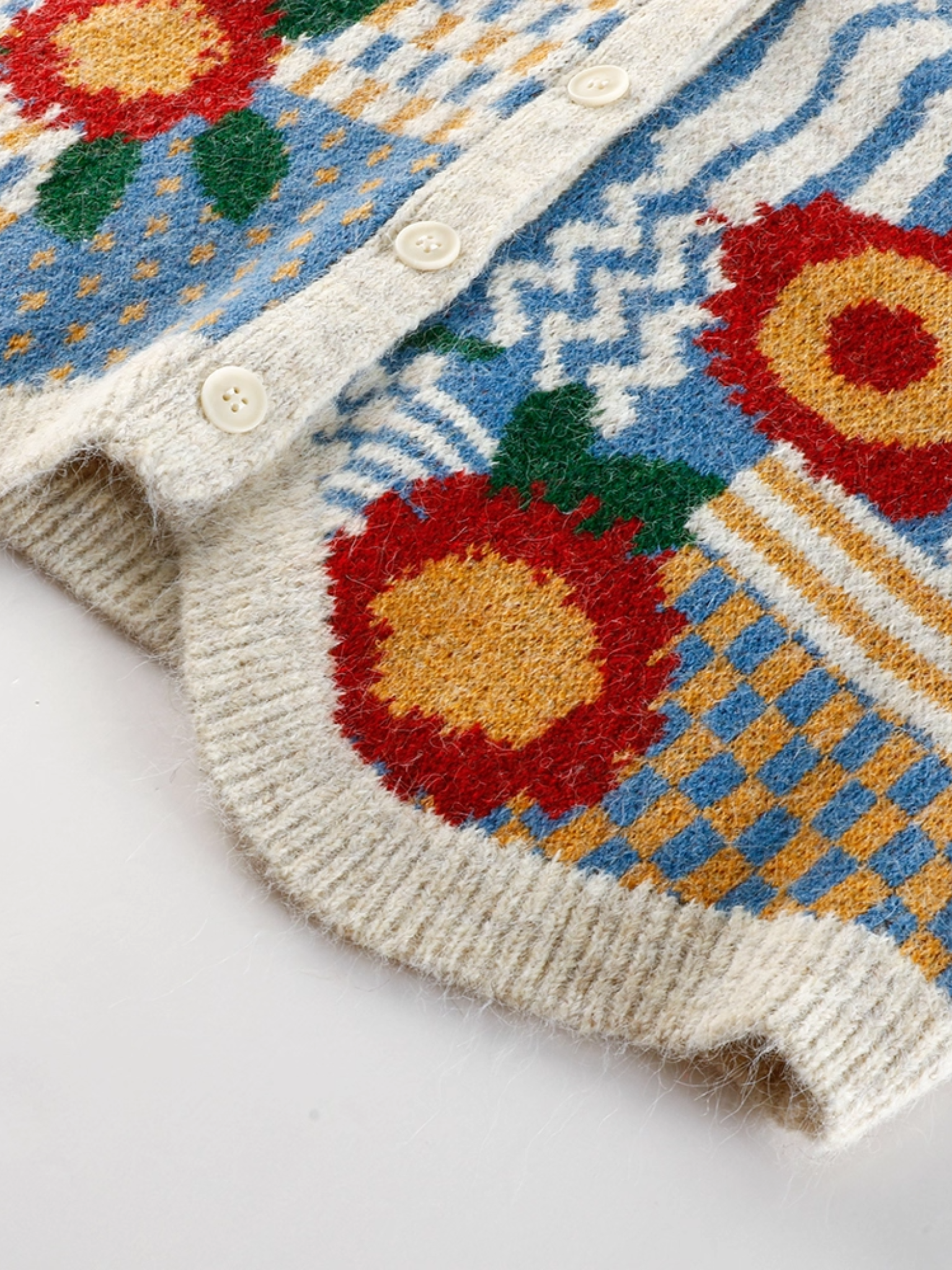 Gilet rétro en maille superposée