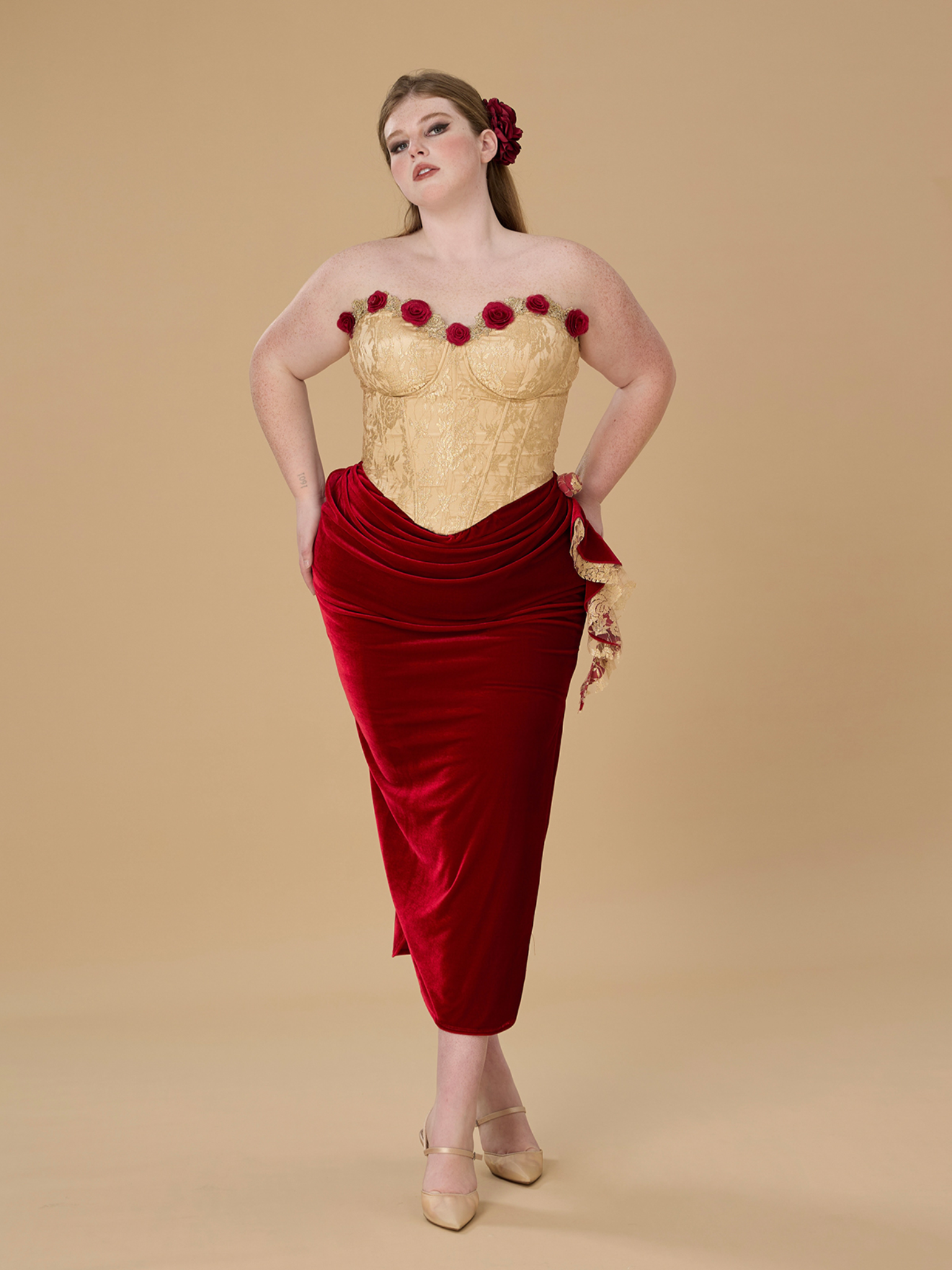 Rose Romantic Red Dress