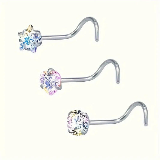 Zirconia Nose Stud Set