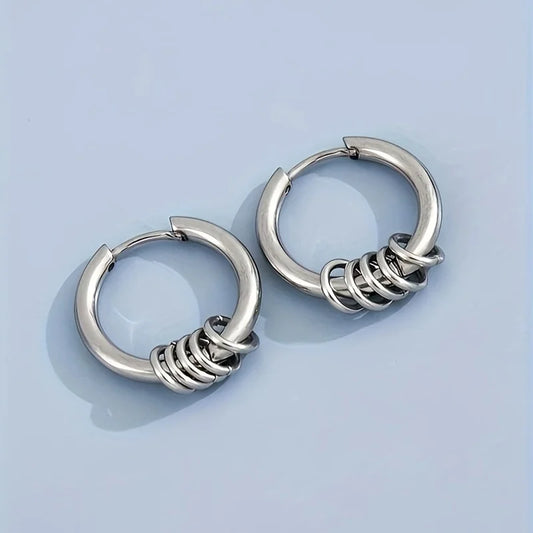 Hoop Earrings with Rings