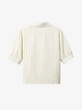 Scarf Striped Blouse