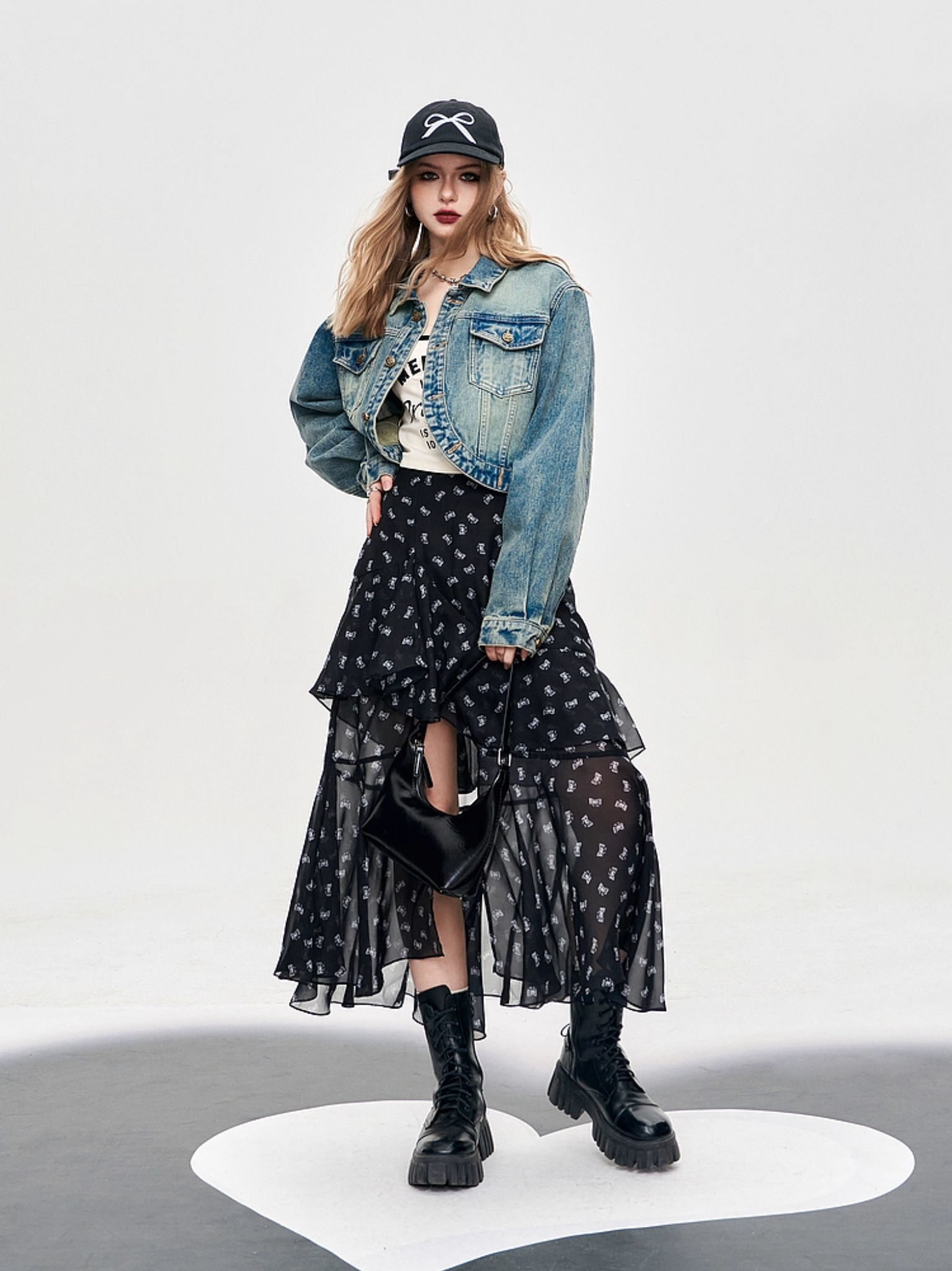 Bow Split Skirt