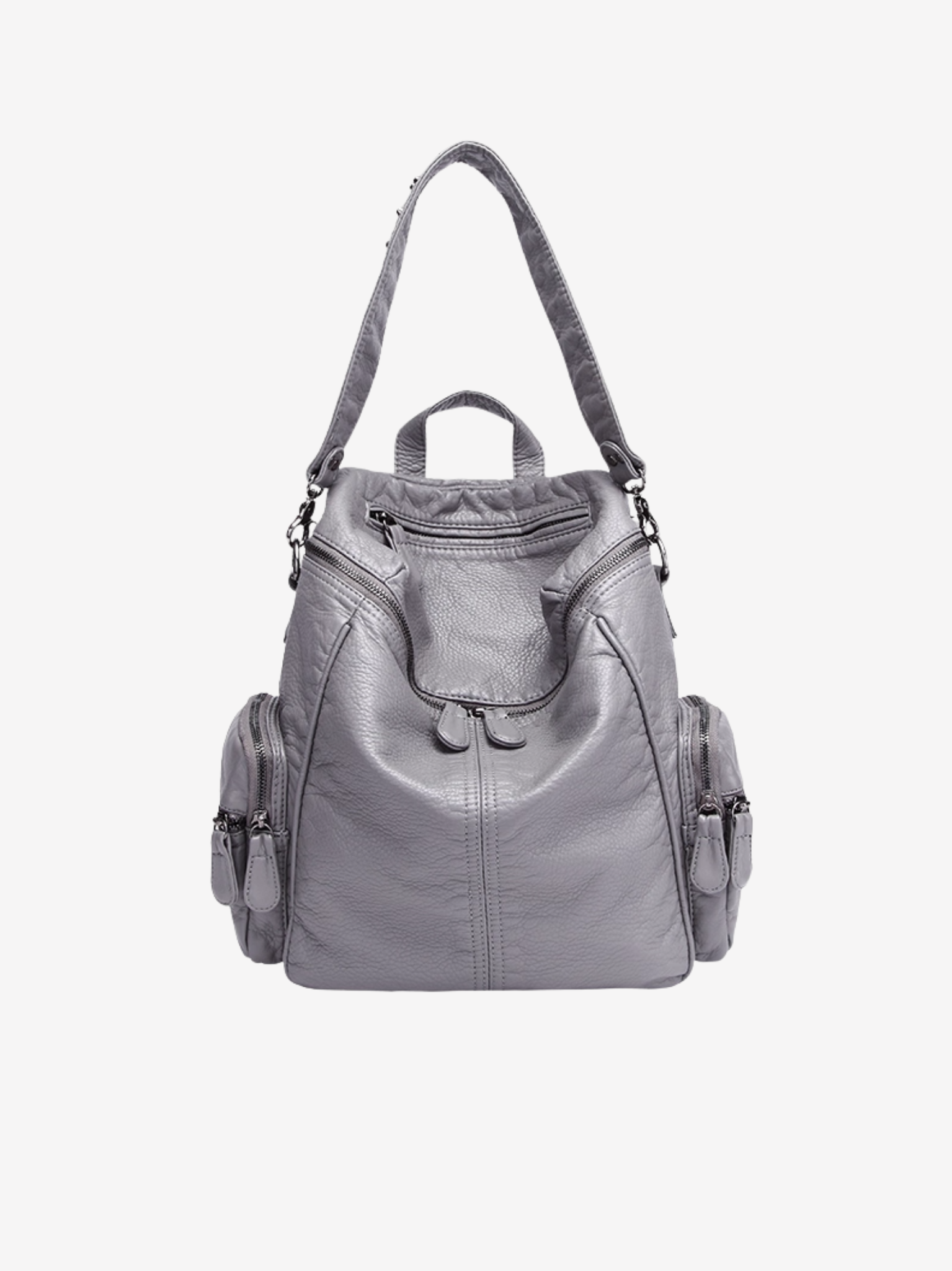 Sac à dos en cuir clouté