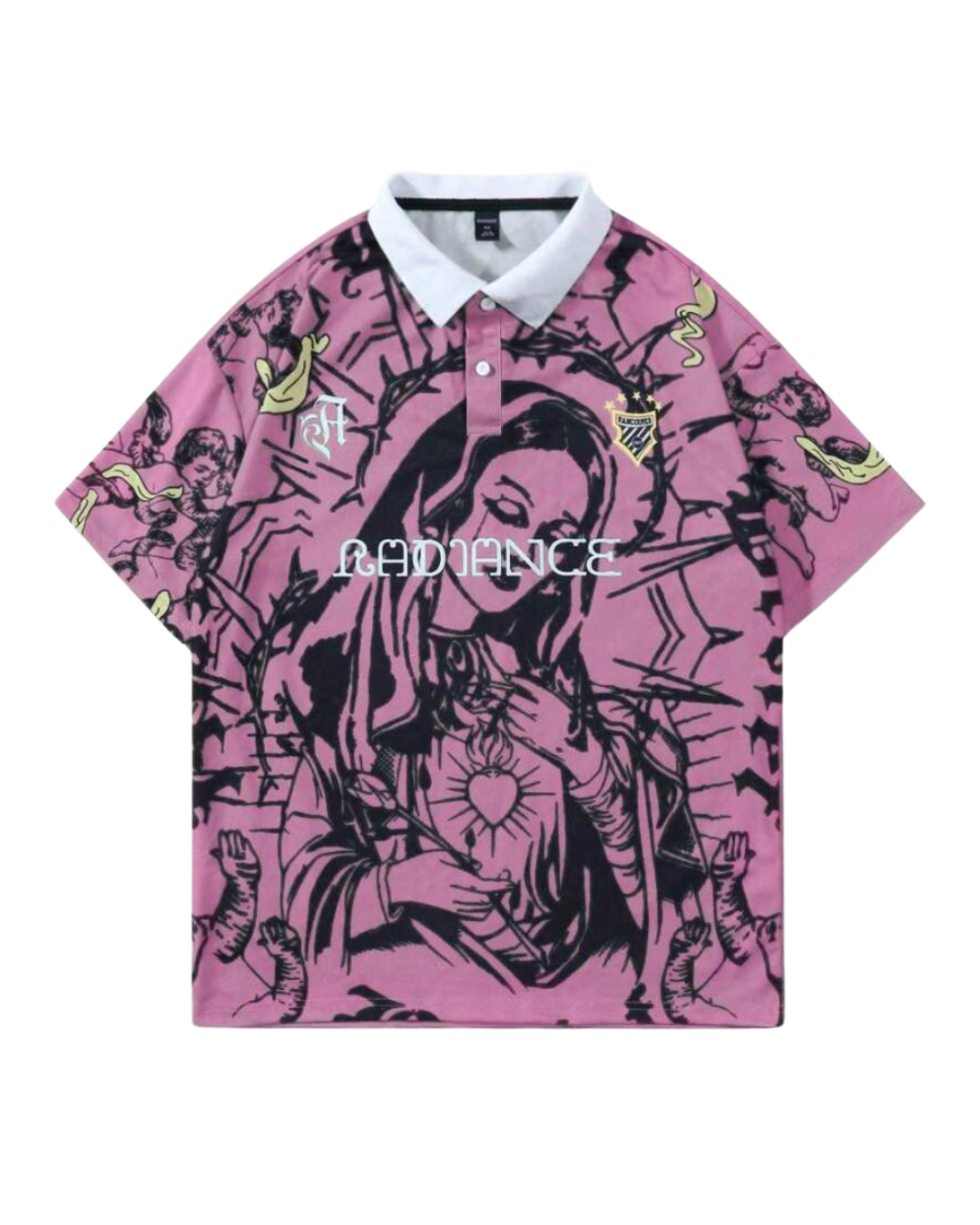 Oversized Graphic Polo Shirt