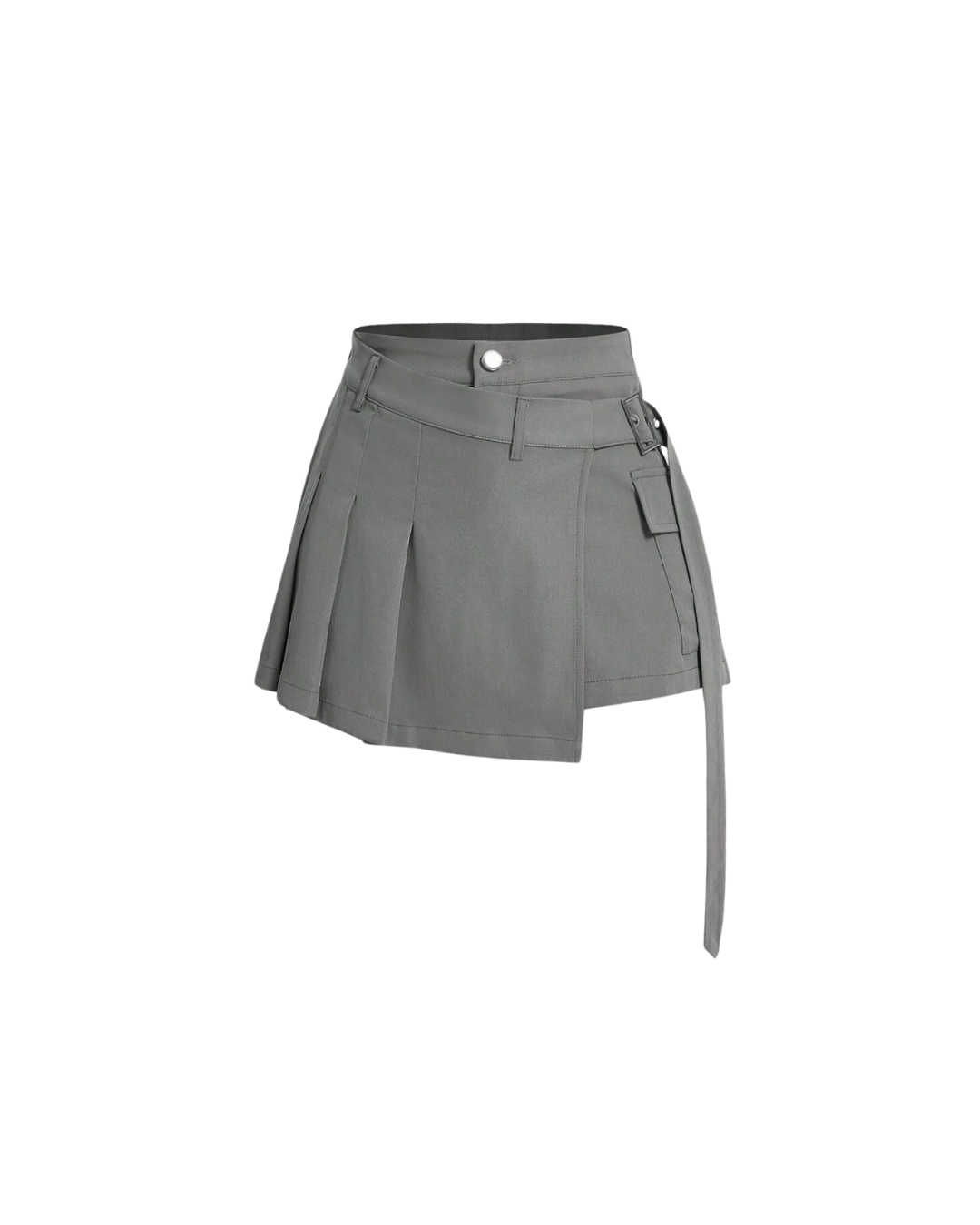Solid Pleated Skort