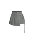 Solid Pleated Skort