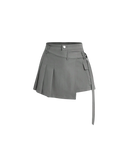 Solid Pleated Skort