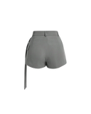 Solid Pleated Skort