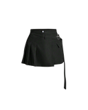 Solid Pleated Skort