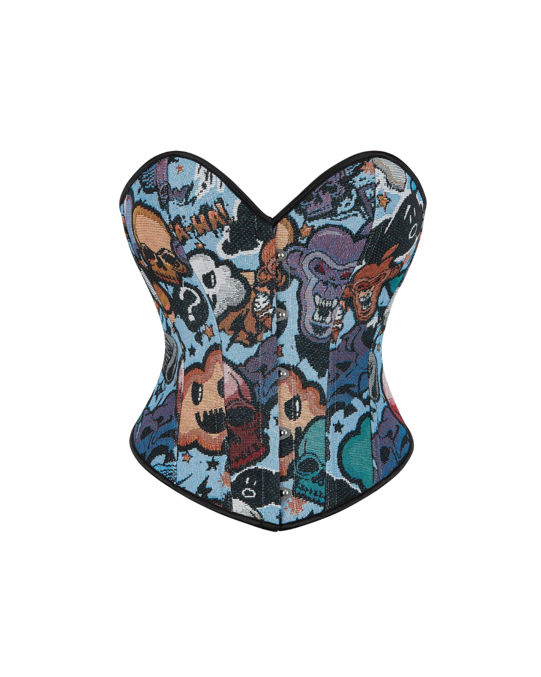 Embroidered Boned Corset