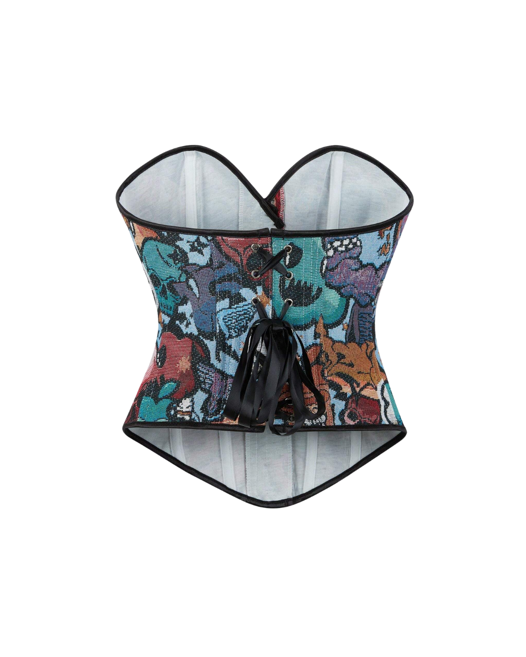 Embroidered Boned Corset