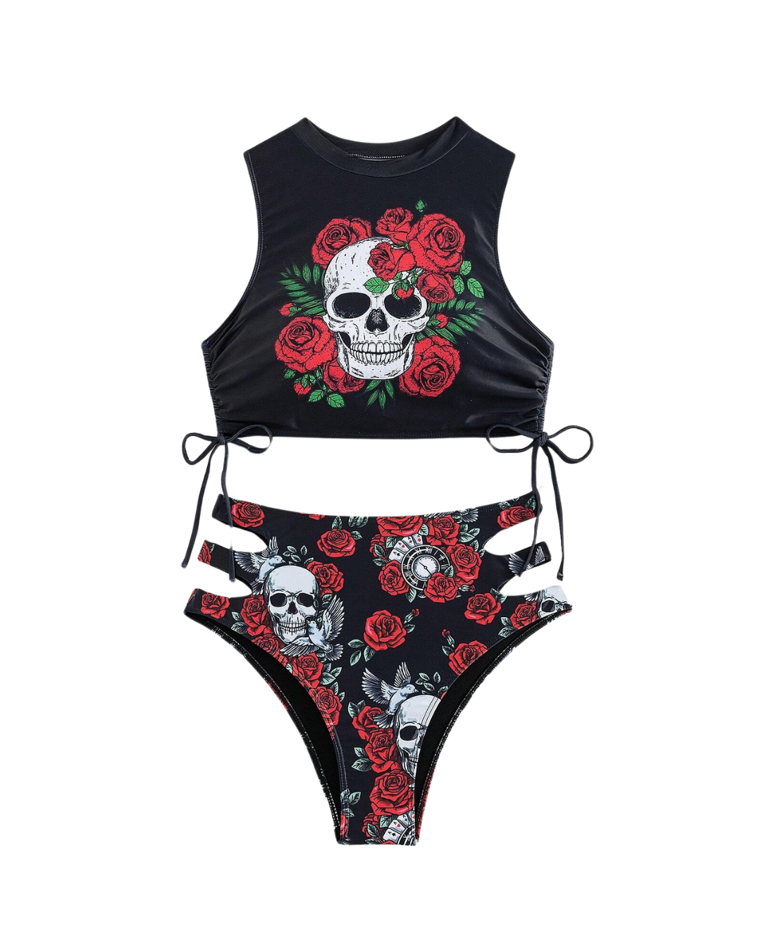 Floral Skull  Bikini Set