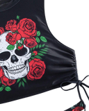 Floral Skull  Bikini Set