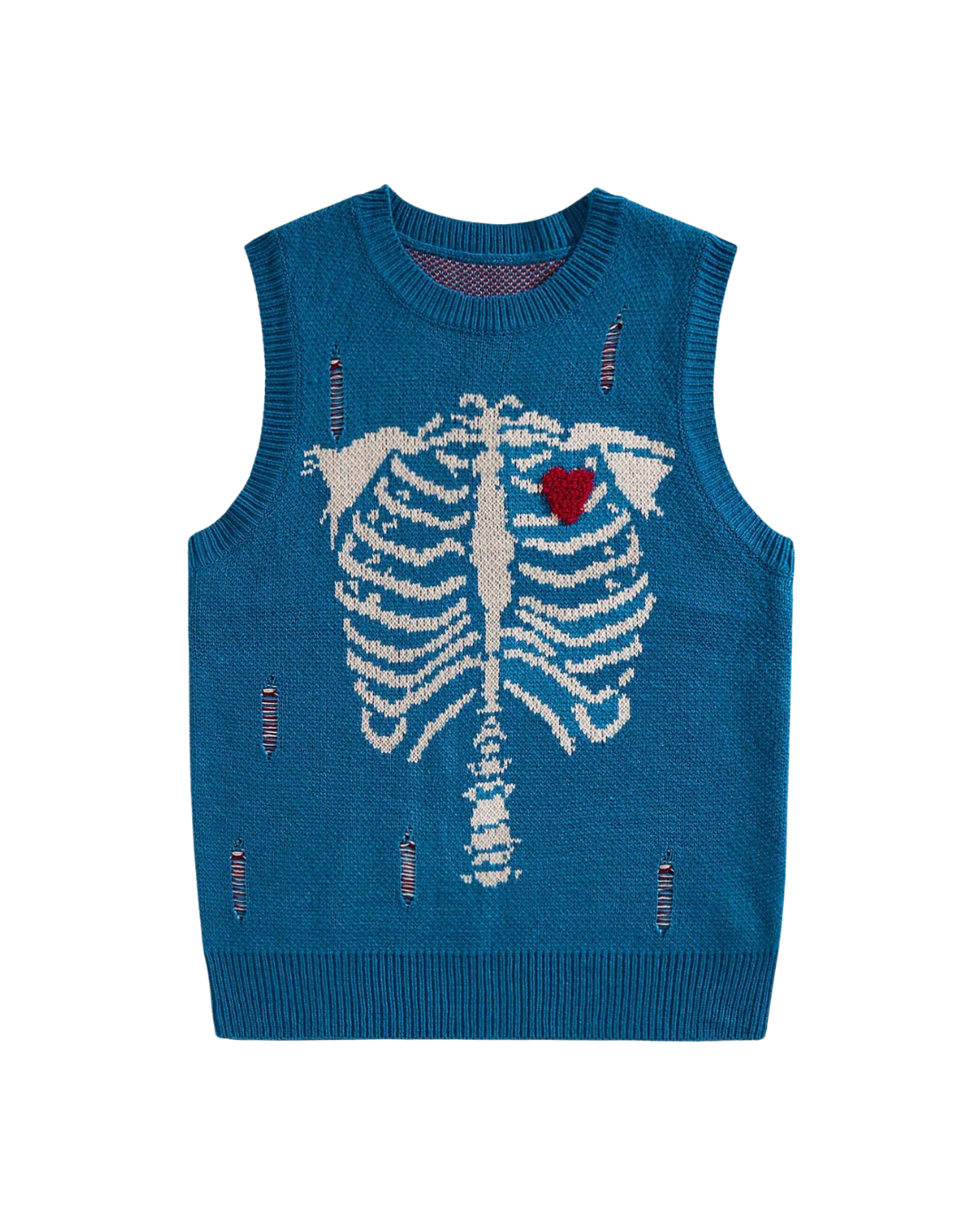Sleeveless knitted sweater