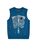 Sleeveless knitted sweater