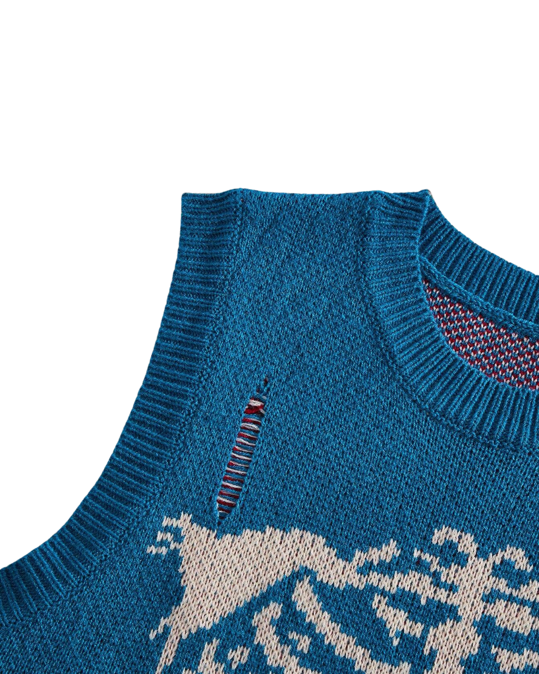 Sleeveless knitted sweater