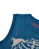 Sleeveless knitted sweater