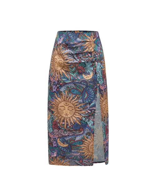Boho Sun & Moon Skirt