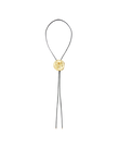 Asymmetrical round tie necklace