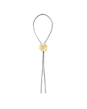 Asymmetrical round tie necklace