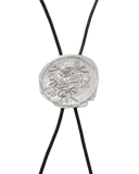 Asymmetrical round tie necklace